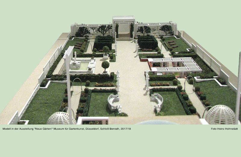 Ausstellung "Neue Gärten!", Schloss Benrath - Modell eines Gartens von Peter Behrens