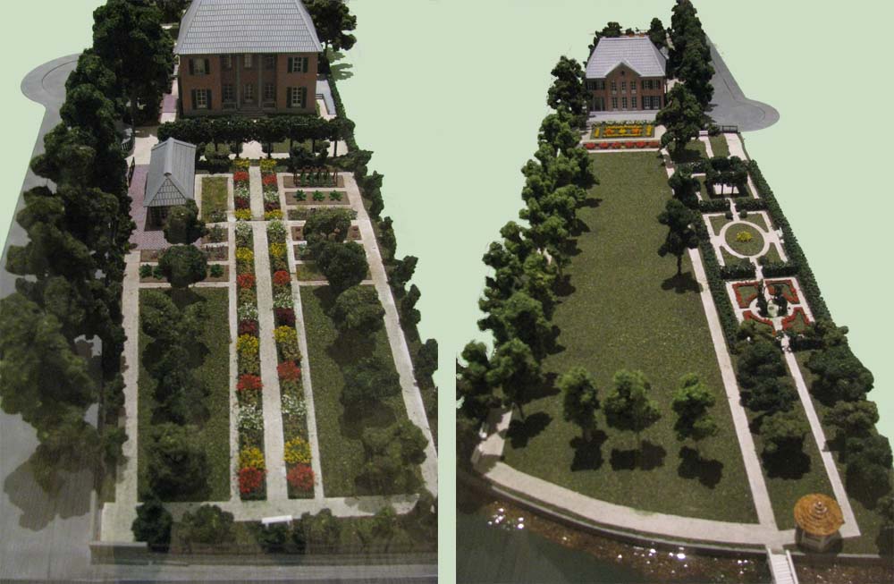 Ausstellung "Neue Gärten!", Schloss Benrath - Modell des Liebermann-Gartens