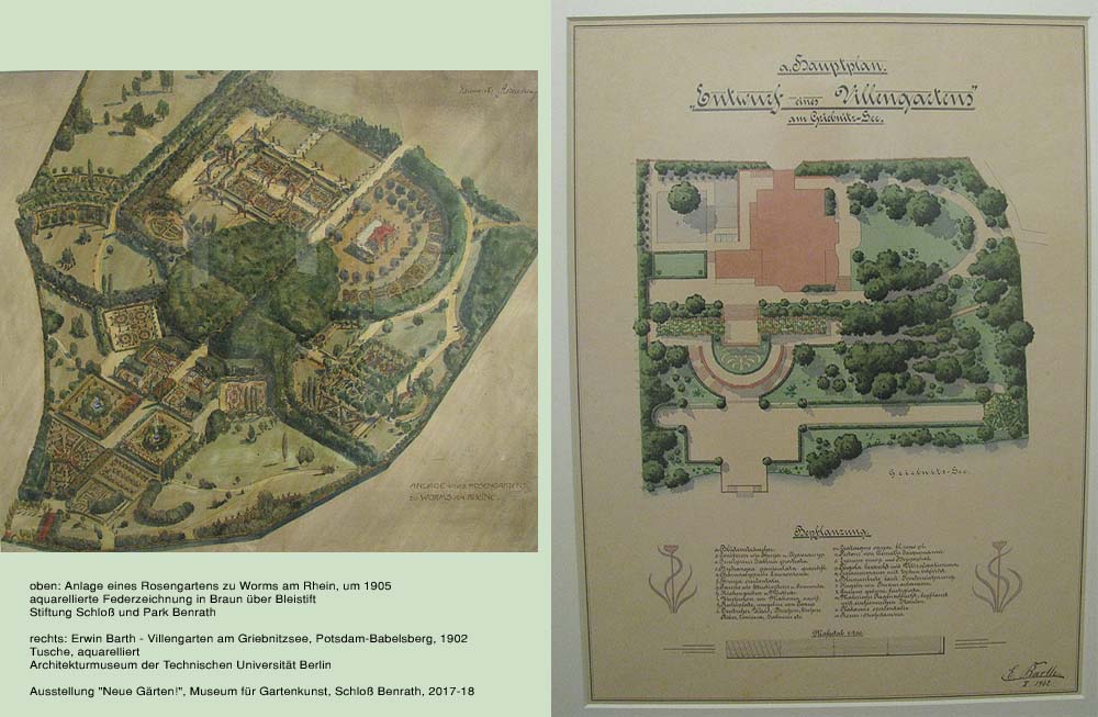 Ausstellung "Neue Gärten!", Schloss Benrath - Zeichnungen